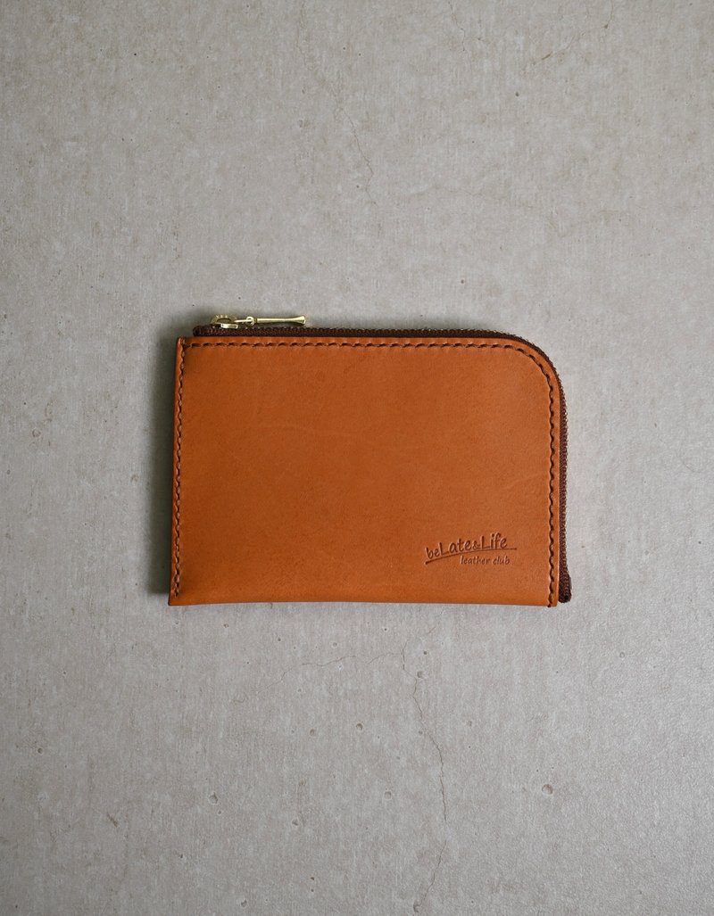 【belate&life皮革手作】L型拉链钱包/短夹 多色 - 皮夹/钱包 - 真皮 多色