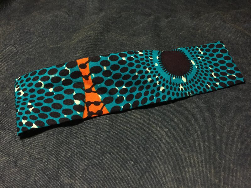 【热恋非洲】花布发带-薄荷橘子 - 发饰 - 棉．麻 