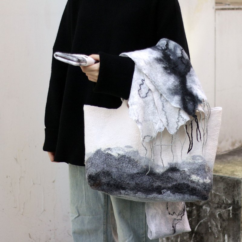 羊毛毡10堂完整系统课 - 4.11 起【湿毡】羊毛毡的水墨美学 - 编织/羊毛毡/布艺 - 羊毛 