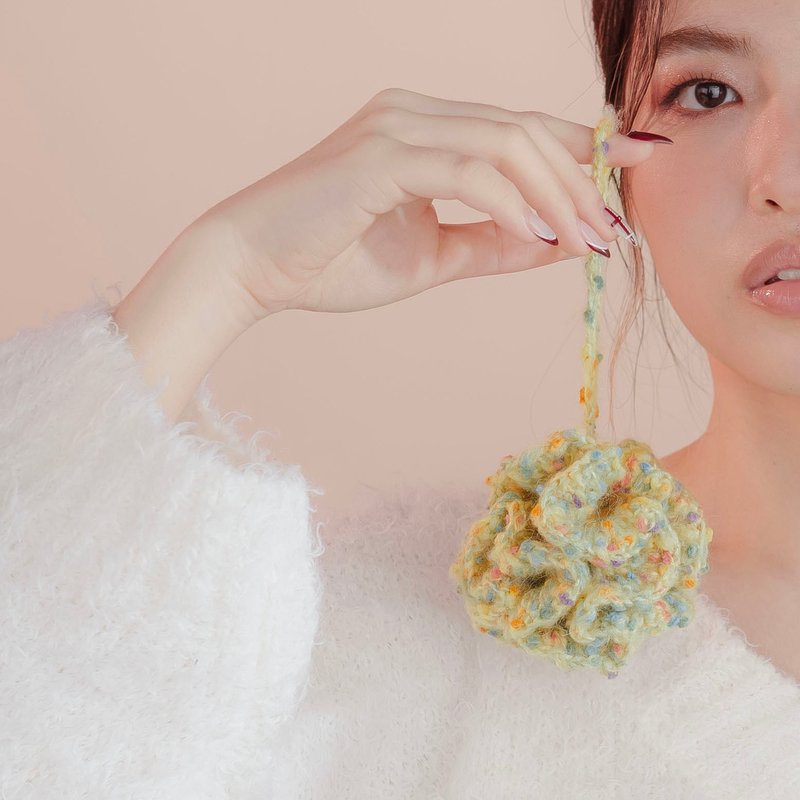 Shimmer- 微光织影 * 蓬松彩点  毛线 钩织 编织 包包挂饰 吊饰 - 吊饰 - 其他人造纤维 黄色