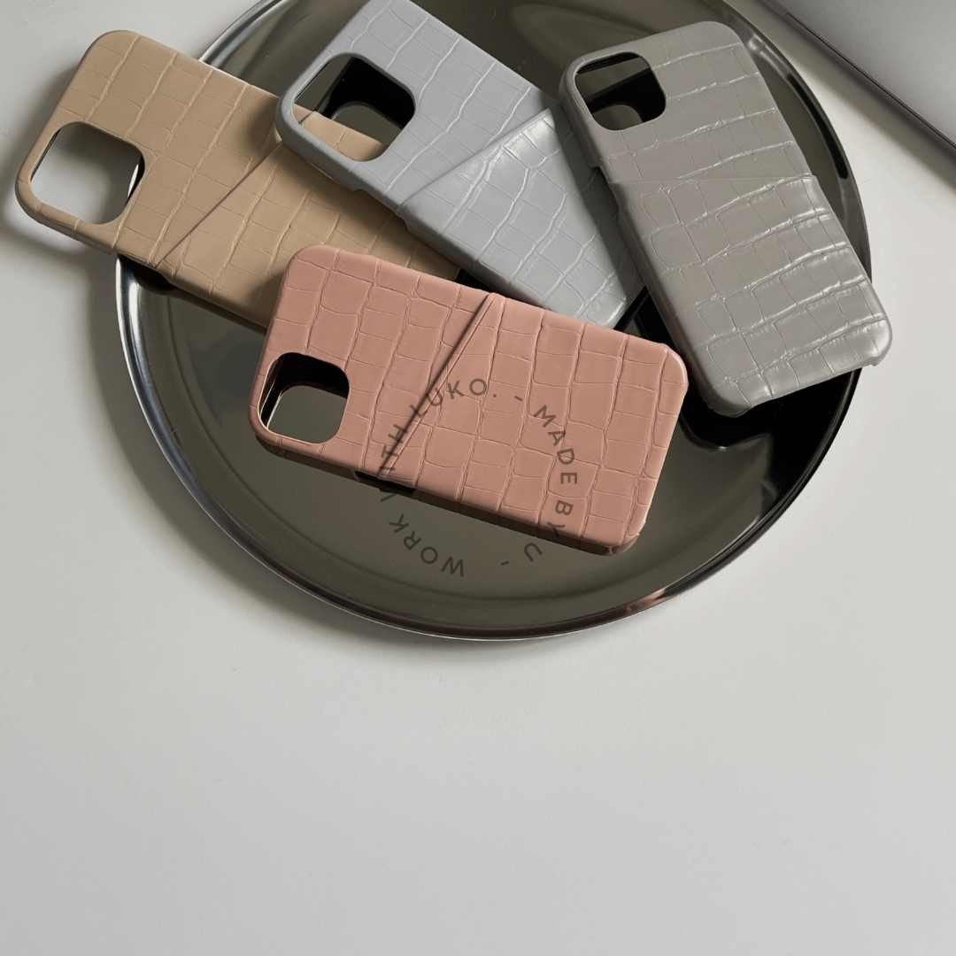 iPhone CASE | 皮革系列 | 鳄鱼纹插卡式手机壳 4 色 - 手机壳/手机套 - 其他材质 