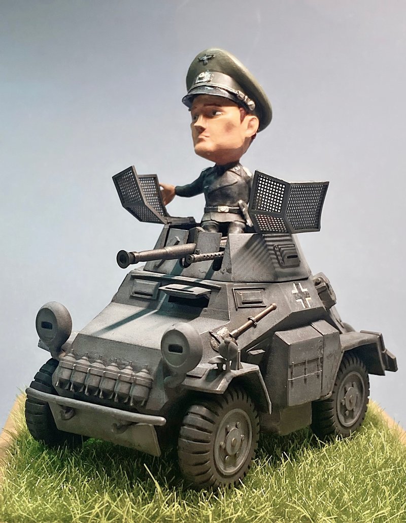 德军轻型装甲车 Sd.kfz 222 Q版 树脂模型组装套件 - 其他 - 树脂 灰色