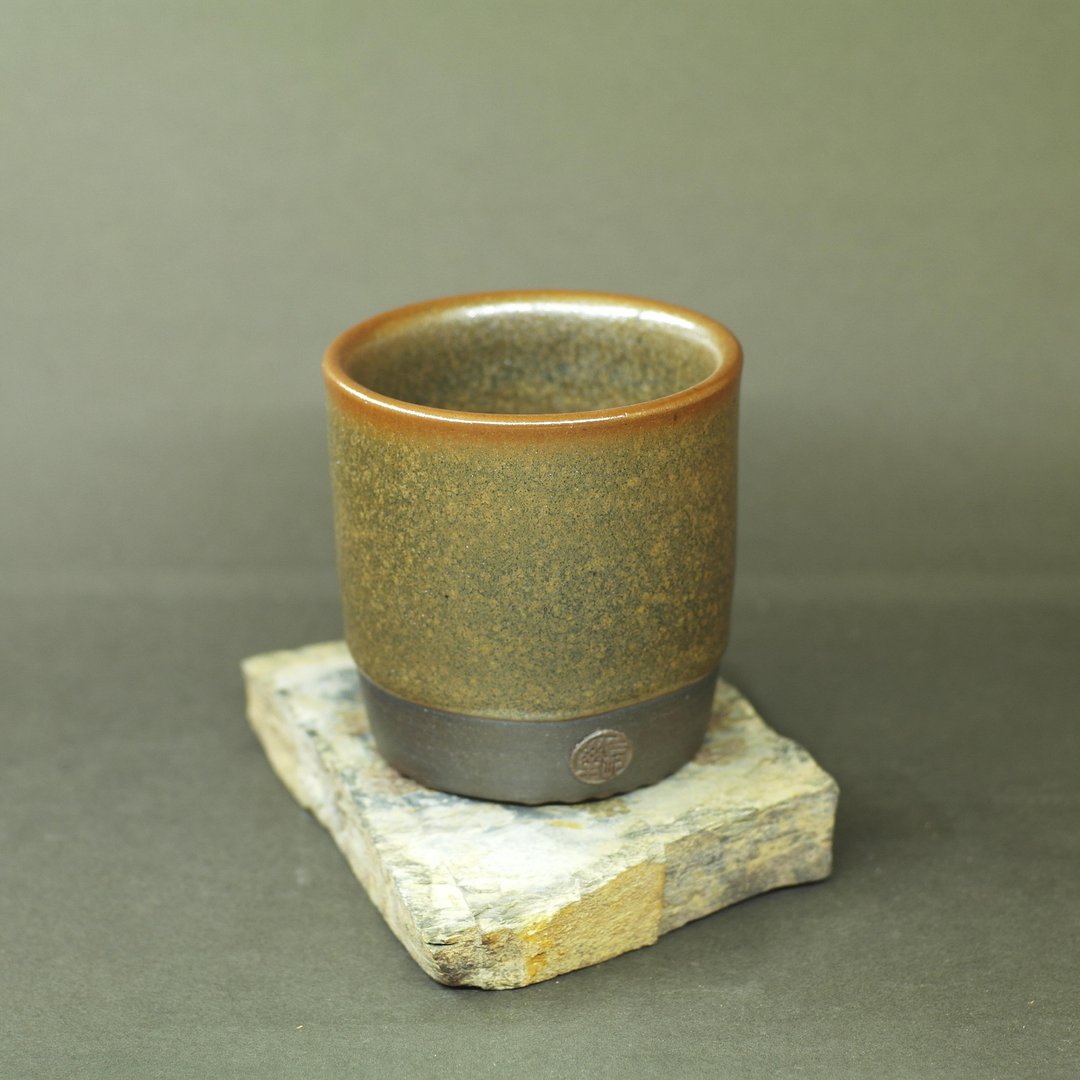 藏金釉 山口桶型水杯 手作陶器 - 其他杯子 - 陶 