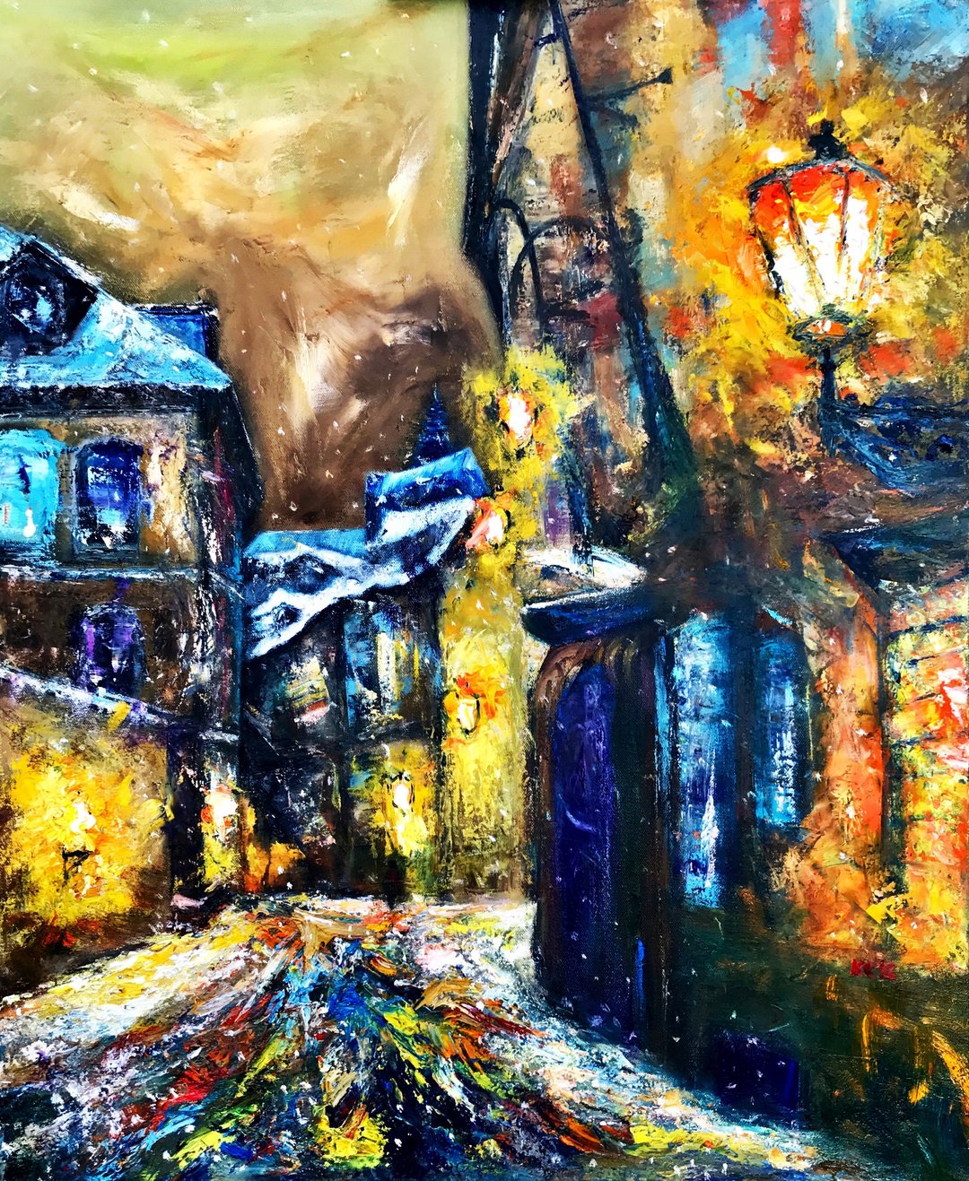 手工油画创作 独行 包邮含框  挂画壁画 装饰画 疗愈画 背景墙画 - 海报/装饰画/版画 - 棉 多色