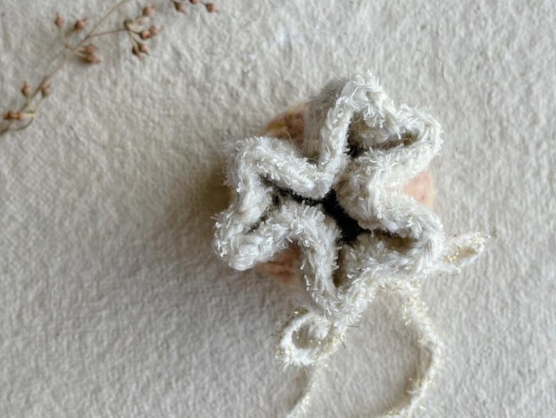 Knitting 生命之花束口袋 - 沙漠玫瑰 - 束口袋双肩包 - 棉．麻 粉红色