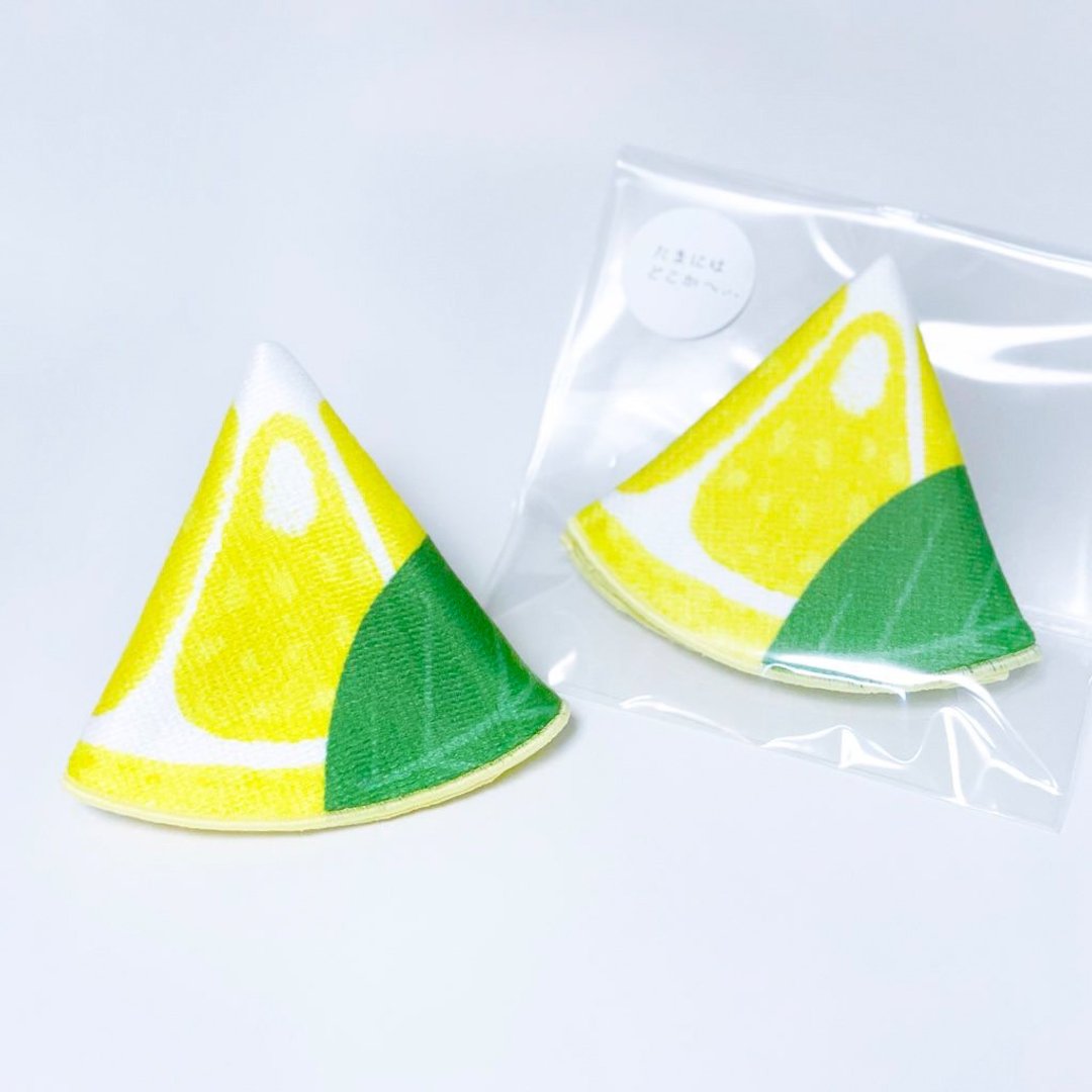 Lemon handkerchief - 手帕/方巾 - 棉 黄色