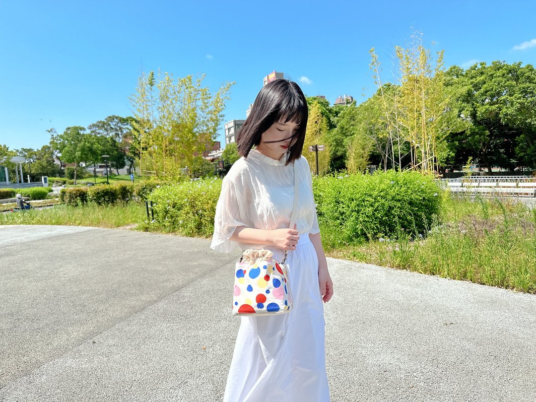 小萝卜头束口水桶帆布包-缤纷球球 束口包 侧背包 斜背包 手提包 - 束口袋双肩包 - 棉 多色