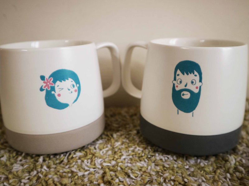 定制化 淘气情侣对杯 圣诞交换礼物 定制专属对话 情人节最佳首选 - 咖啡杯/马克杯 - 瓷 多色