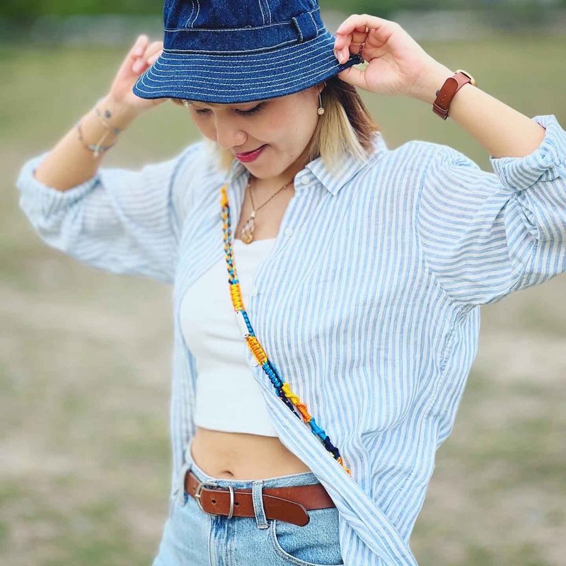 编织手机挂绳/电话绳/斜背带 | Outing Strap 2.0 | 星空 - 挂绳/吊绳 - 丝．绢 橘色