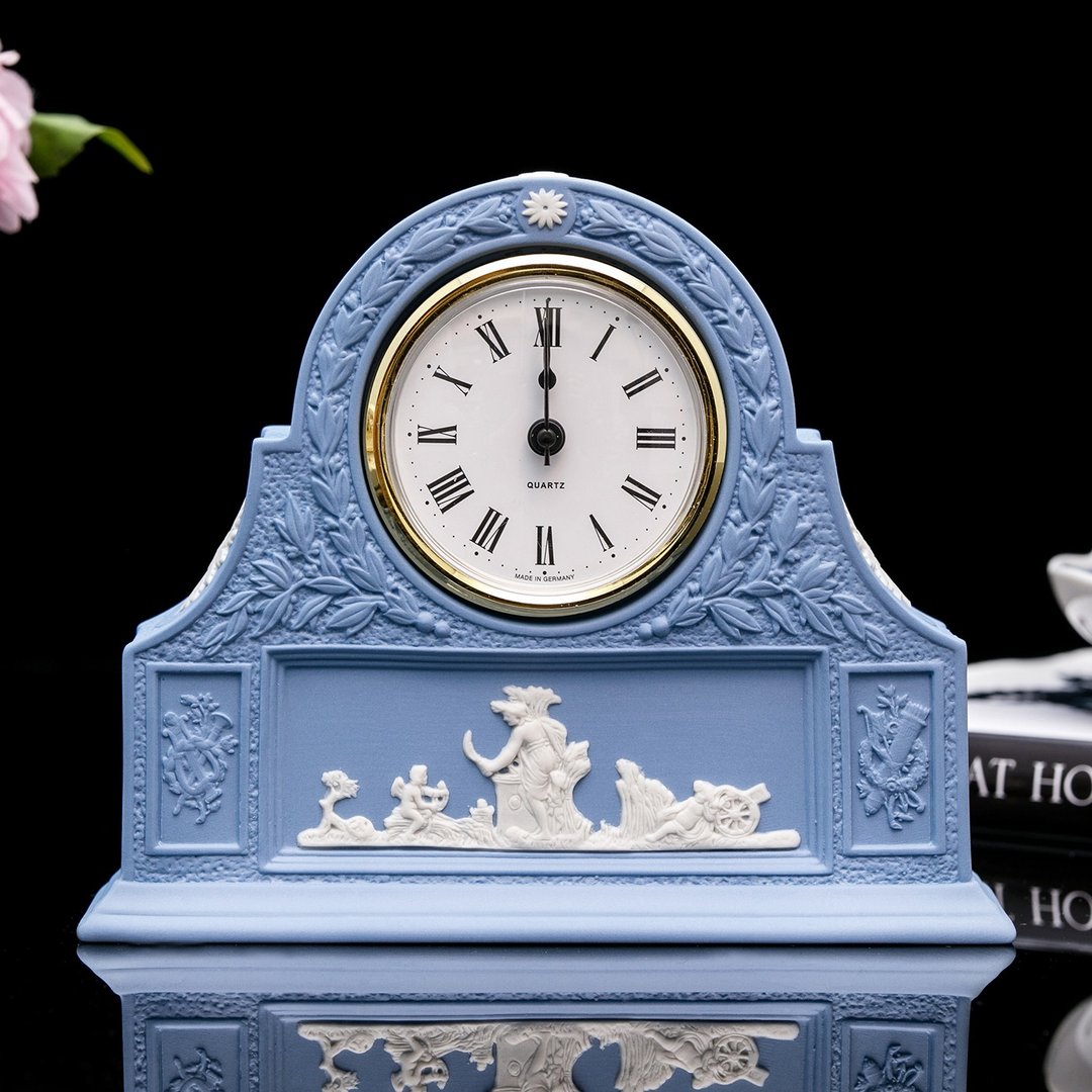 英国制Wedgwood精典水蓝丰收女神陶瓷时钟座钟 - 时钟/闹钟 - 瓷 
