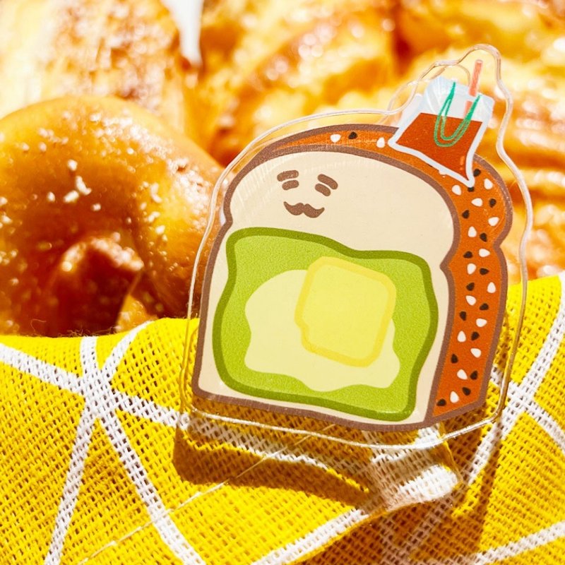 温心吐司 Tasty Toastys 咖啡和咖椰杂粮吐司 压克力夹子 - 其他 - 压克力 