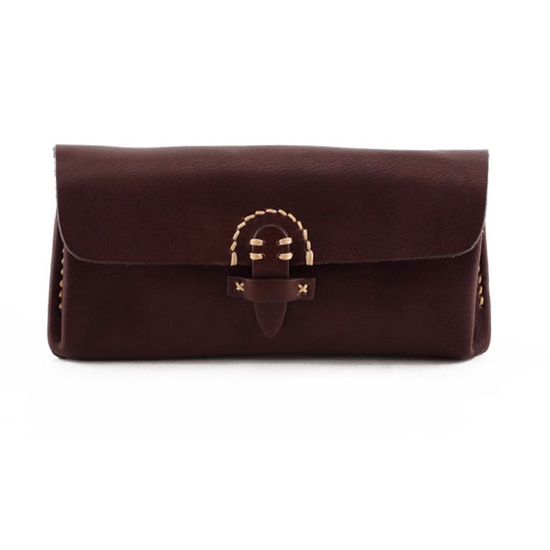 Handmade, Soft Leather Purse, Leather Wallet, Clutch Bag, Travel Wallet - 皮夹/钱包 - 真皮 咖啡色