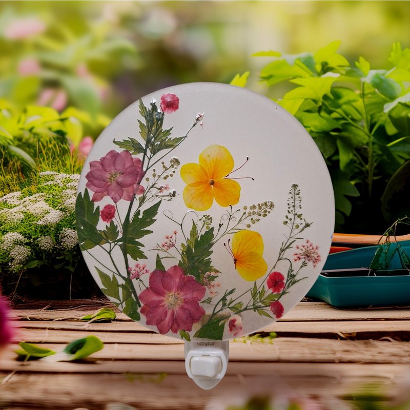 幸福手作押花小夜灯 - 花香小夜灯 - 灯具/灯饰 - 塑料 多色