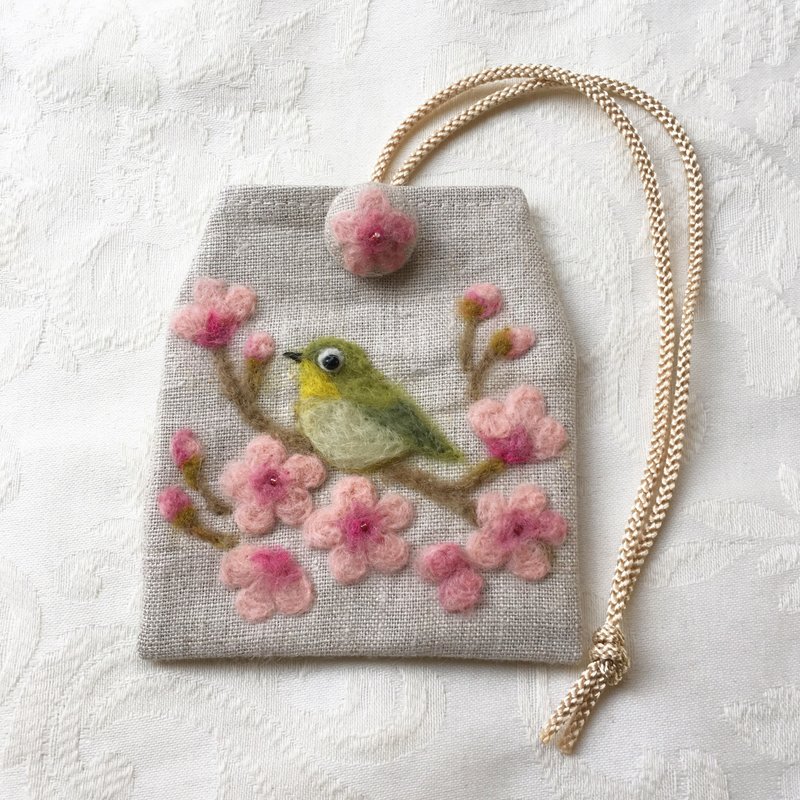Amulet bag of a Japanese-whiteeye - 其他 - 棉．麻 粉红色