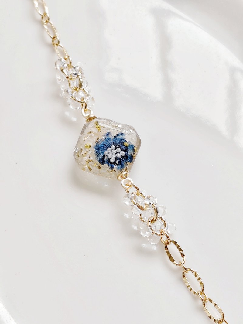 #HA101 繁花时钟 满天星 蓝色 粉色 紫色 手链 - 手链/手环 - 植物．花 多色