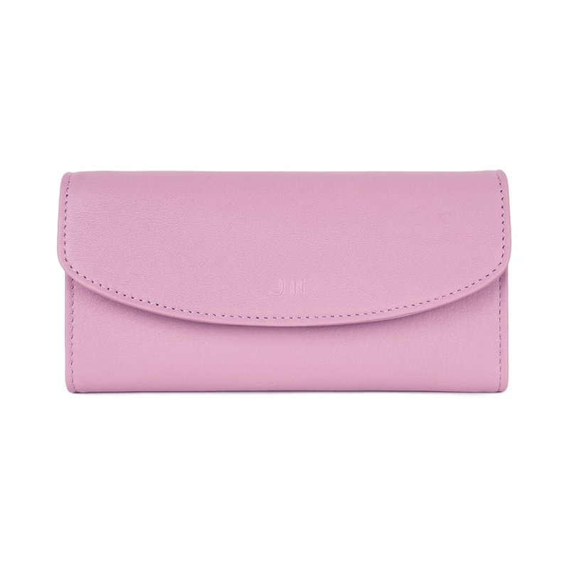 长夹-柔肤牛皮2折扣式长夹-5010-10-多色任选 - 皮夹/钱包 - 真皮 紫色