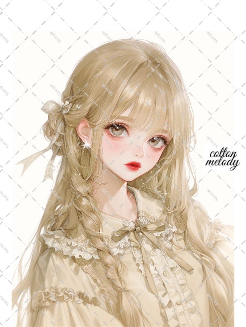 original sticker no.5798 人物贴纸 原创贴纸 人物贴纸 女孩贴纸 原创人物贴纸 - 贴纸 - 纸 