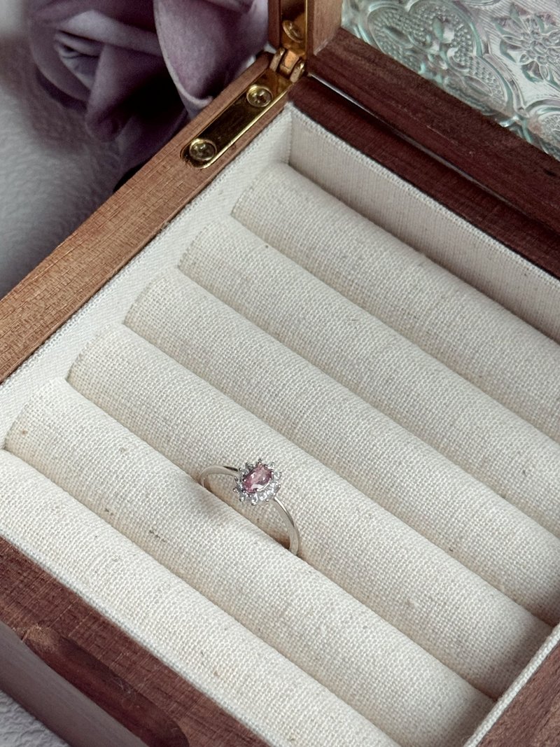 AZ 碧玺粉色 简约戒指 - 戒指 - 宝石 