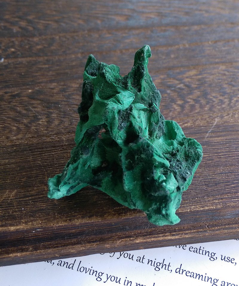 Malachite  刚果产地 丝绒 孔雀石 天然矿石 原矿 - 摆饰 - 其他材质 