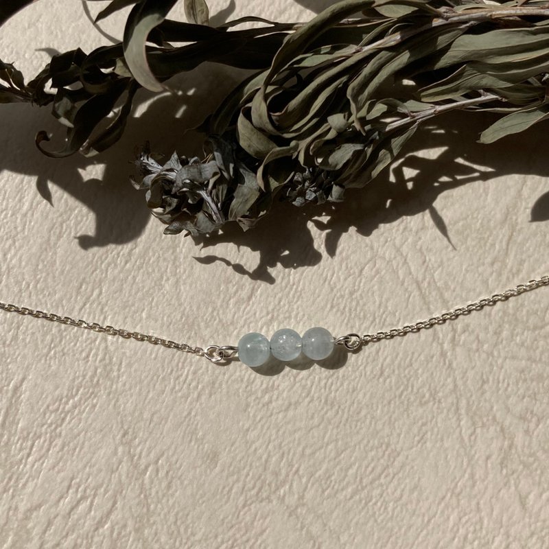 海蓝宝石和银手链 - 手链/手环 - 银 