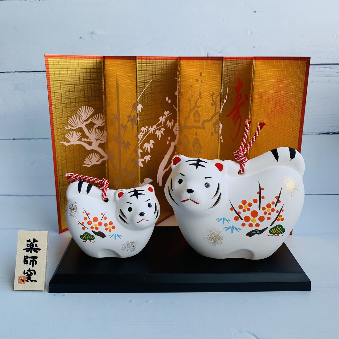 锦彩招福长寿虎-亲子土铃-生肖吉祥物(虎年) - 玩偶/公仔 - 陶 