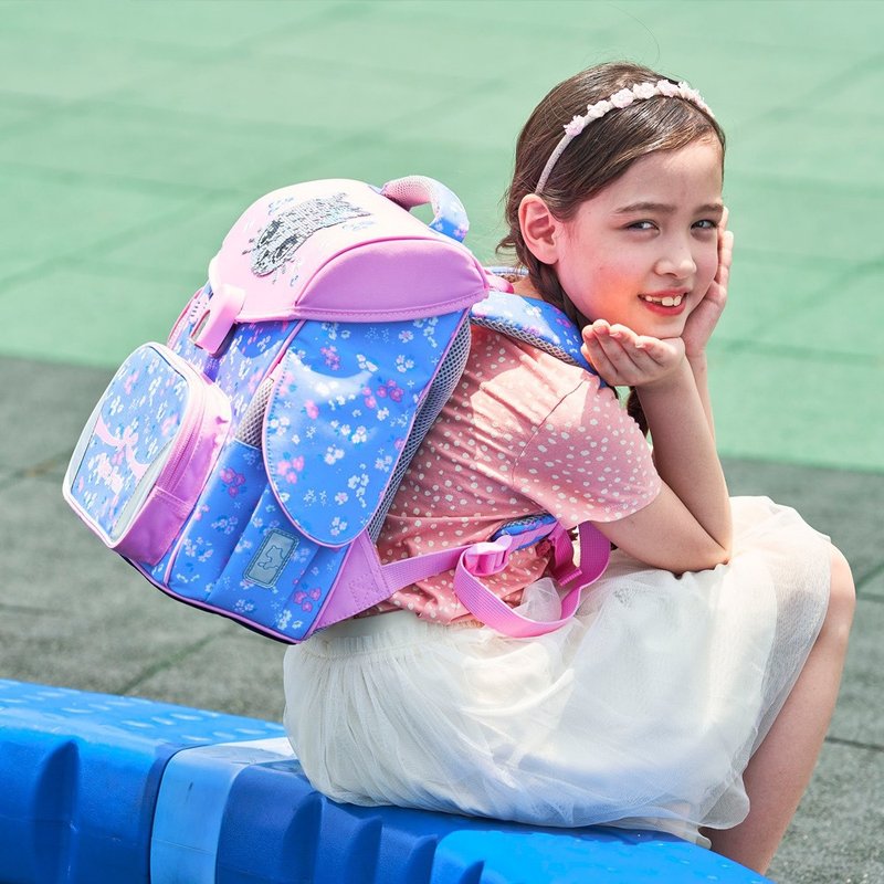 小学者超轻量护脊书包Pro 2S-花园小猫(亮片款) | 低年级适用 - 后背包/双肩包 - 防水材质 粉红色