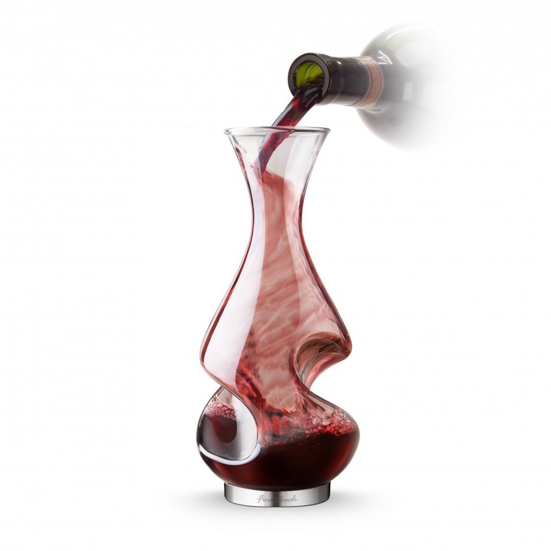 Final Touch 扭纹形玻璃醒酒器 375ml - 酒杯/酒器 - 玻璃 透明