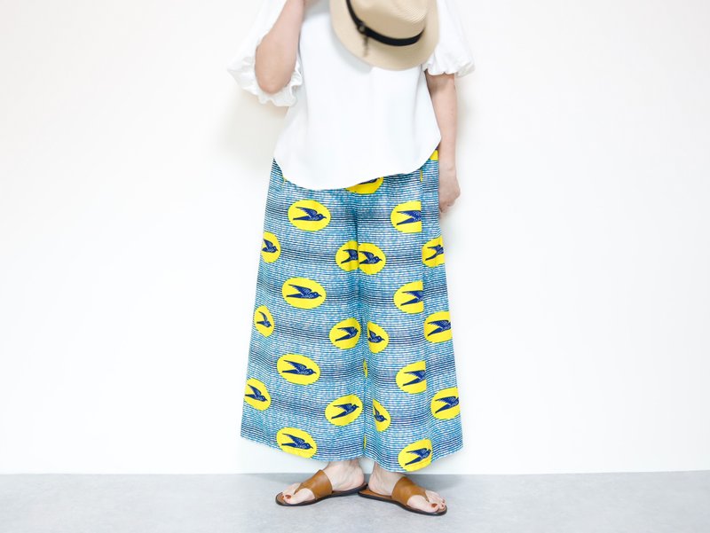 非洲印花 喇叭宽裤 - 女装长裤 - 棉．麻 多色