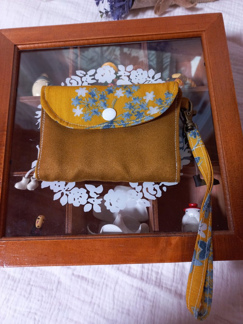 大地系列**拉链零钱包**共四款 - 零钱包 - 棉．麻 金色