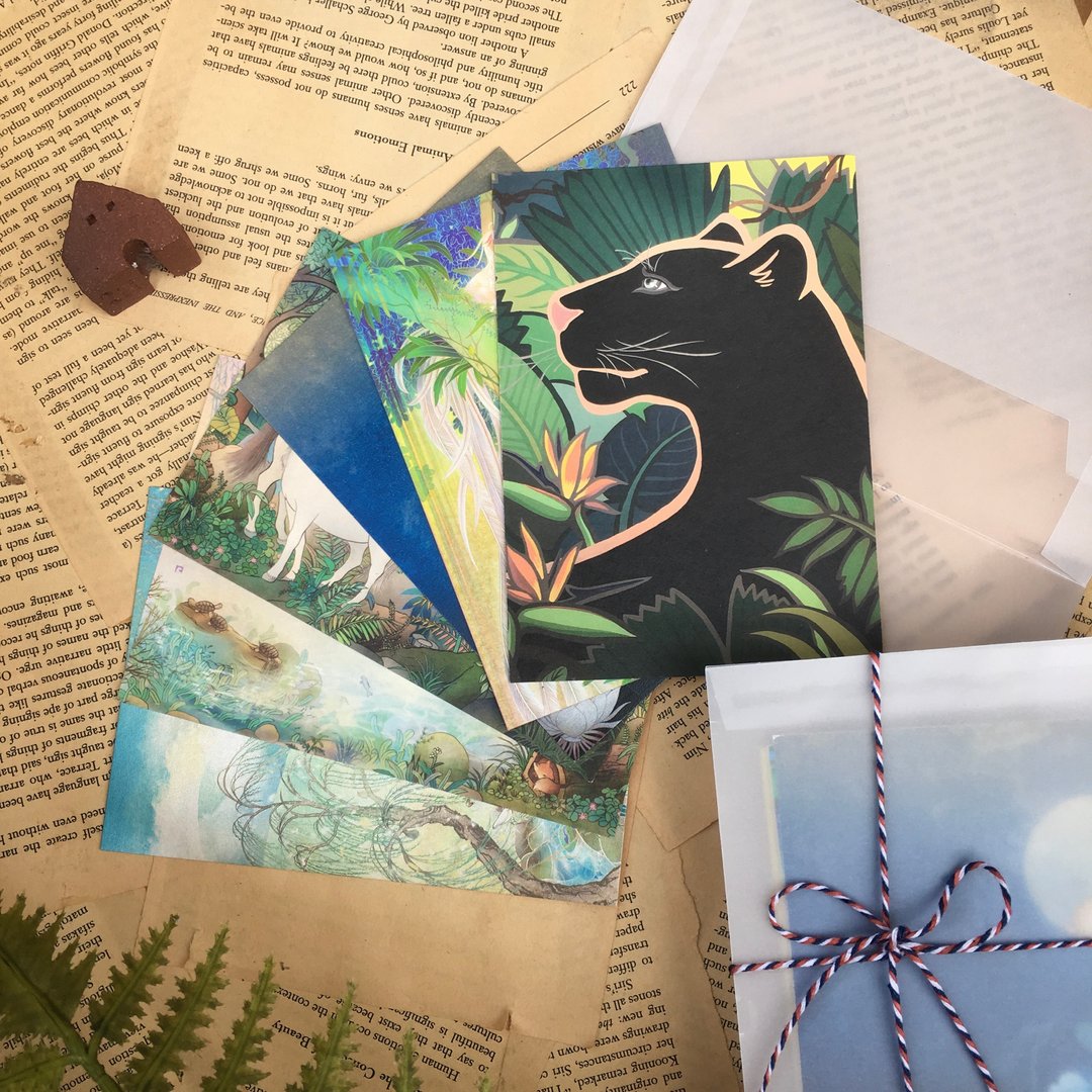【丛林找精选明信片组】旅程-/毕业卡片/六入组 - 卡片/明信片 - 纸 多色