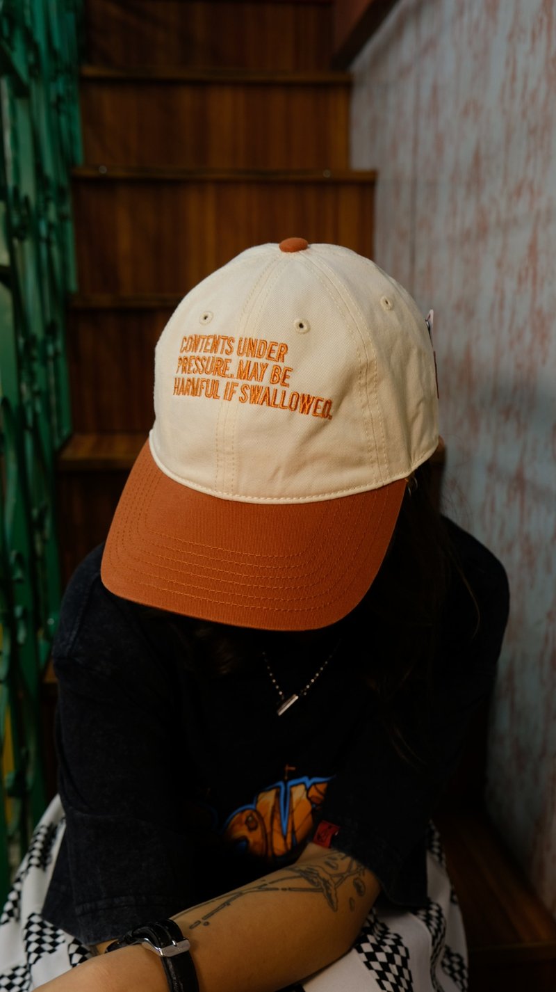 街头警示艺术降临-警示Cap帽 - 中性连帽卫衣/T 恤 - 棉．麻 橘色
