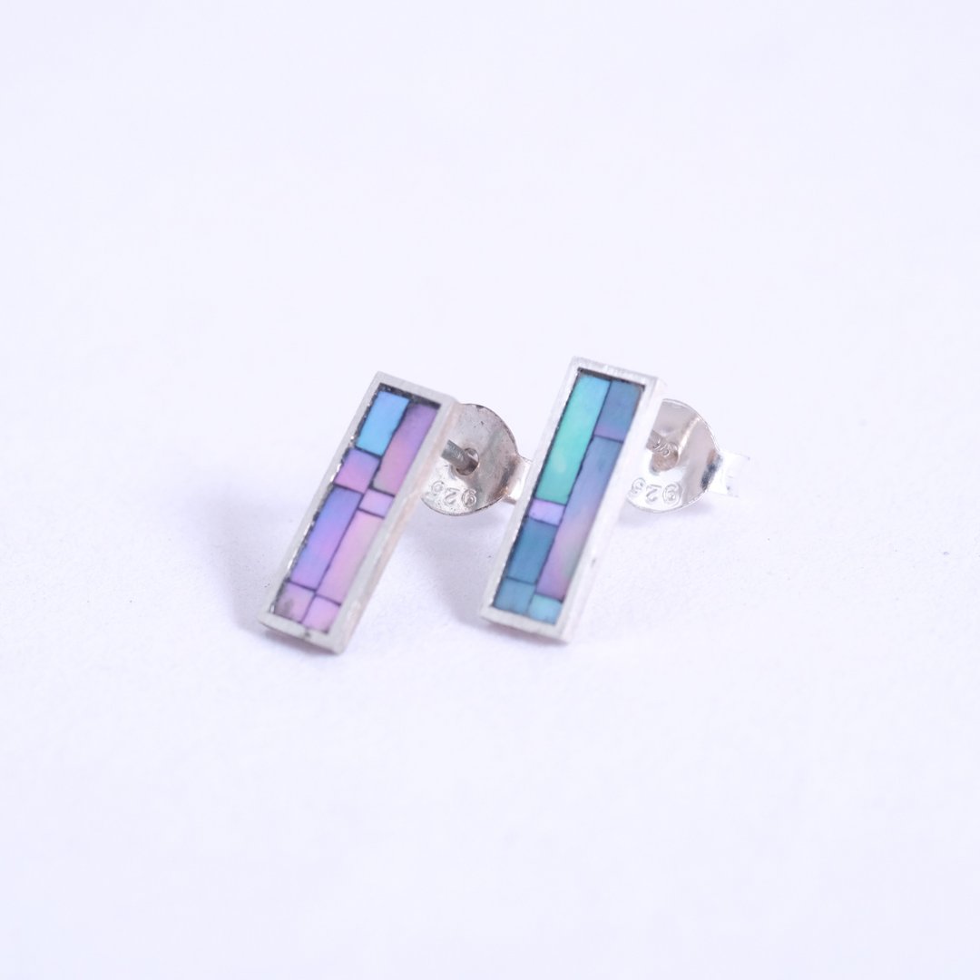 流星雨 轻珠宝 耳环 # 10 - 耳环/耳夹 - 银 白色
