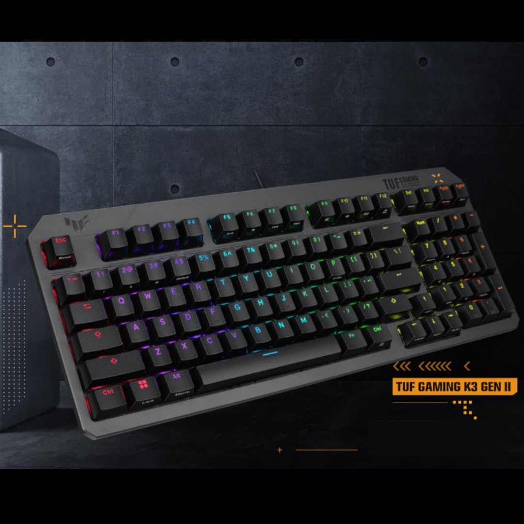 ASUS 华硕 TUF Gaming K3 Gen II 电竞键盘 - 电脑配件 - 塑料 黑色