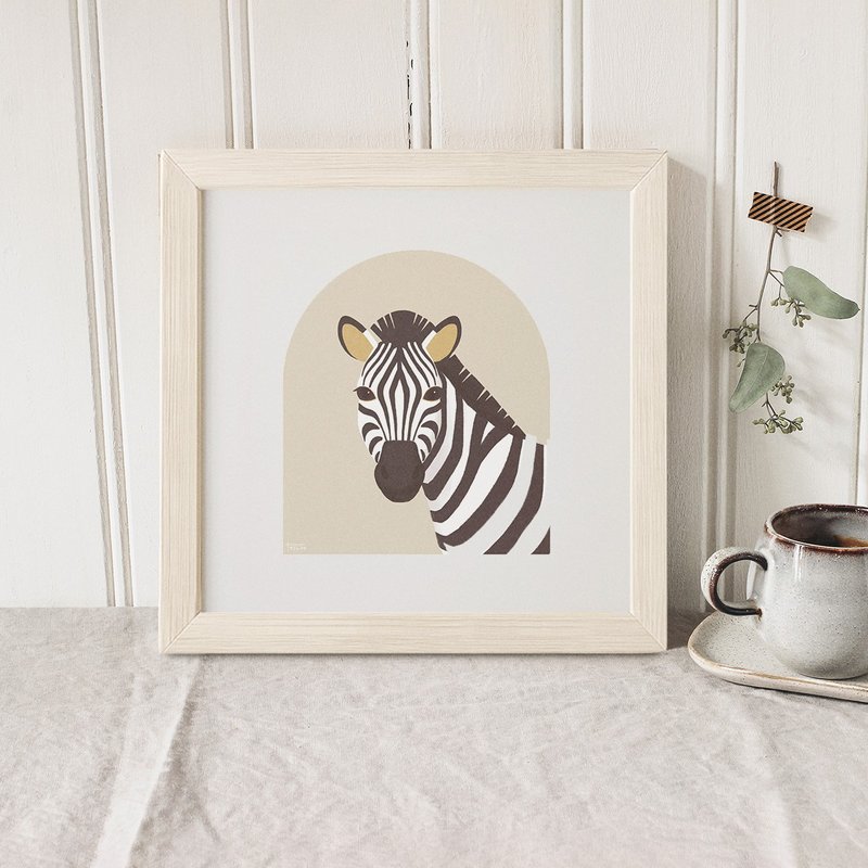 斑马极简艺术海报【静谧热情】裱框设计 疗愈与共鸣的赠礼 - 海报/装饰画/版画 - 纸 