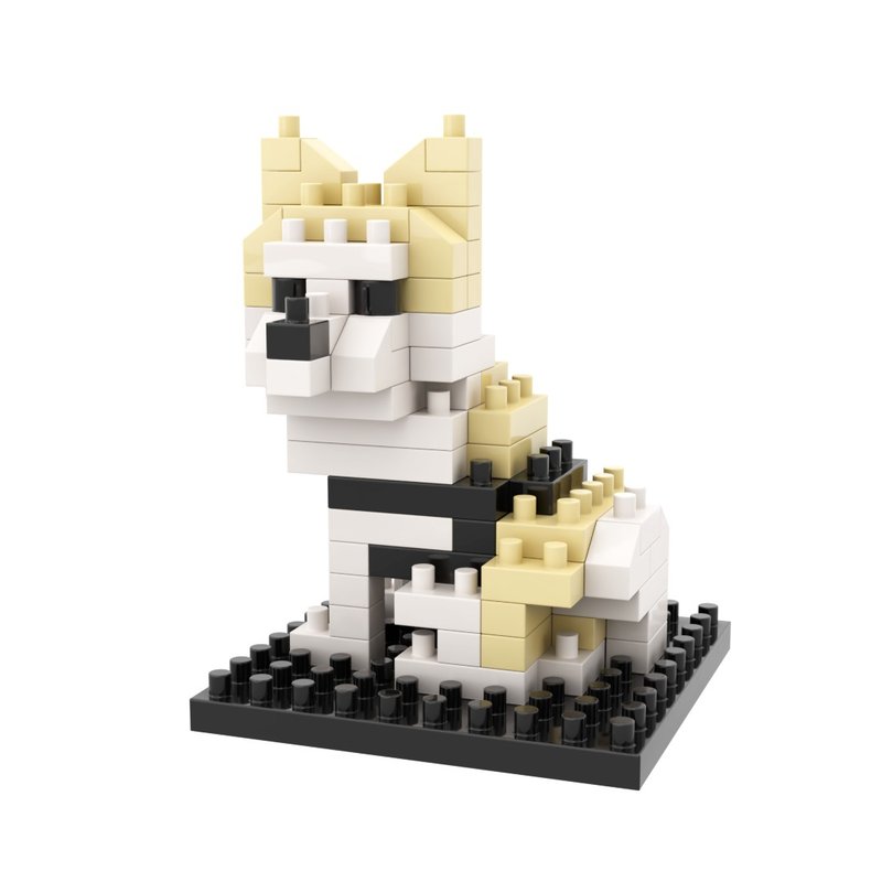 Archbrick 日本忠犬秋田犬 Pixel 积木 Nanoblock - 玩偶/公仔 - 塑料 多色