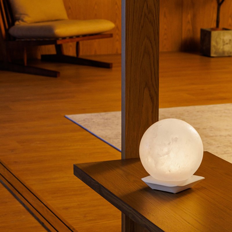 【热销补货】ONELIVINGS VESSEL |舟| 喜马拉雅白盐灯SPHERE-15cm - 灯具/灯饰 - 水泥 白色