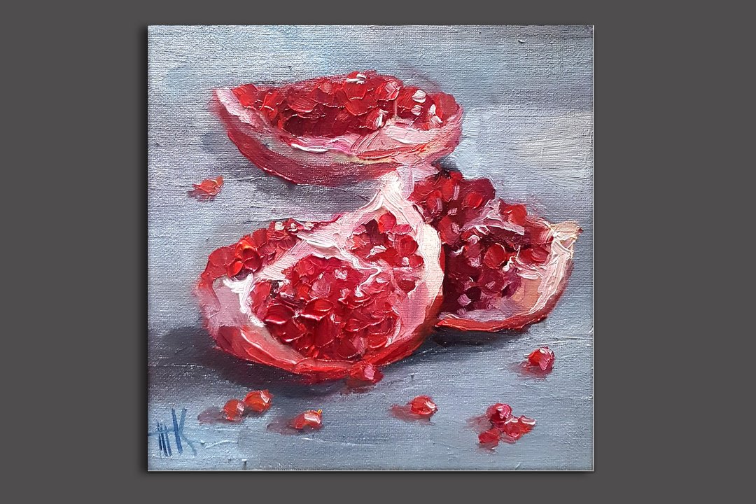 石榴油 绘画原稿 艺术水果 静物 水果墙艺术 - 海报/装饰画/版画 - 其他材质 多色