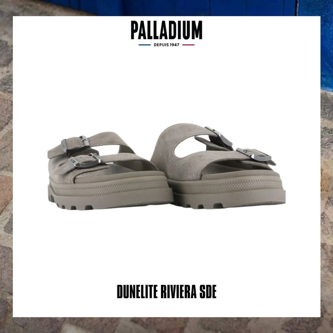 PALLADIUM DUNELITE RIVIERA SDE轻量麂皮拖鞋 深灰 74455-276 - 拖鞋 - 其他材质 
