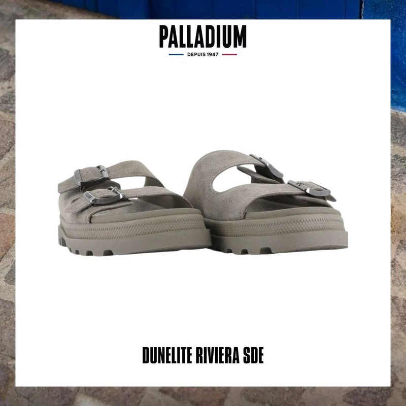 PALLADIUM DUNELITE RIVIERA SDE轻量麂皮拖鞋 深灰 74455-276 - 拖鞋 - 其他材质 
