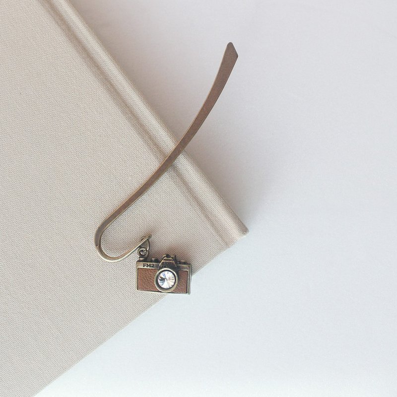 Brown's 相机书签，迷你相机摆饰 - 书签 - 其他金属 咖啡色