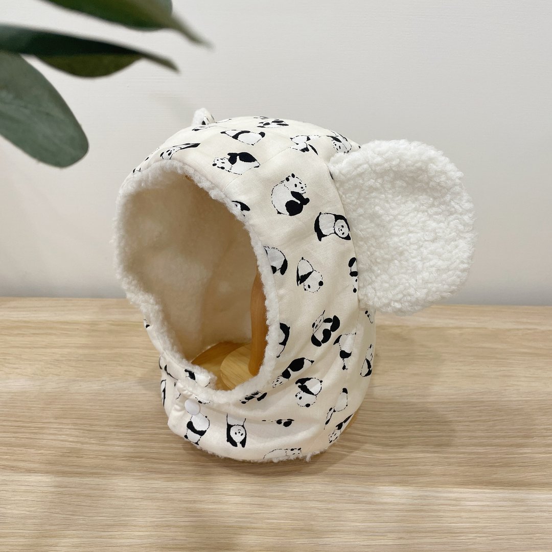 【现货】・儿童帽子・熊帽・滚滚Panda!款 - 婴儿帽/发带 - 棉 卡其色