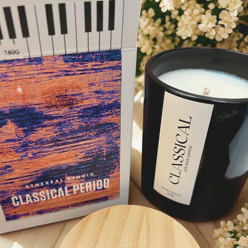 CLASSICAL - Soy Wax Candle 160g - 蜡烛/烛台 - 蜡 黑色