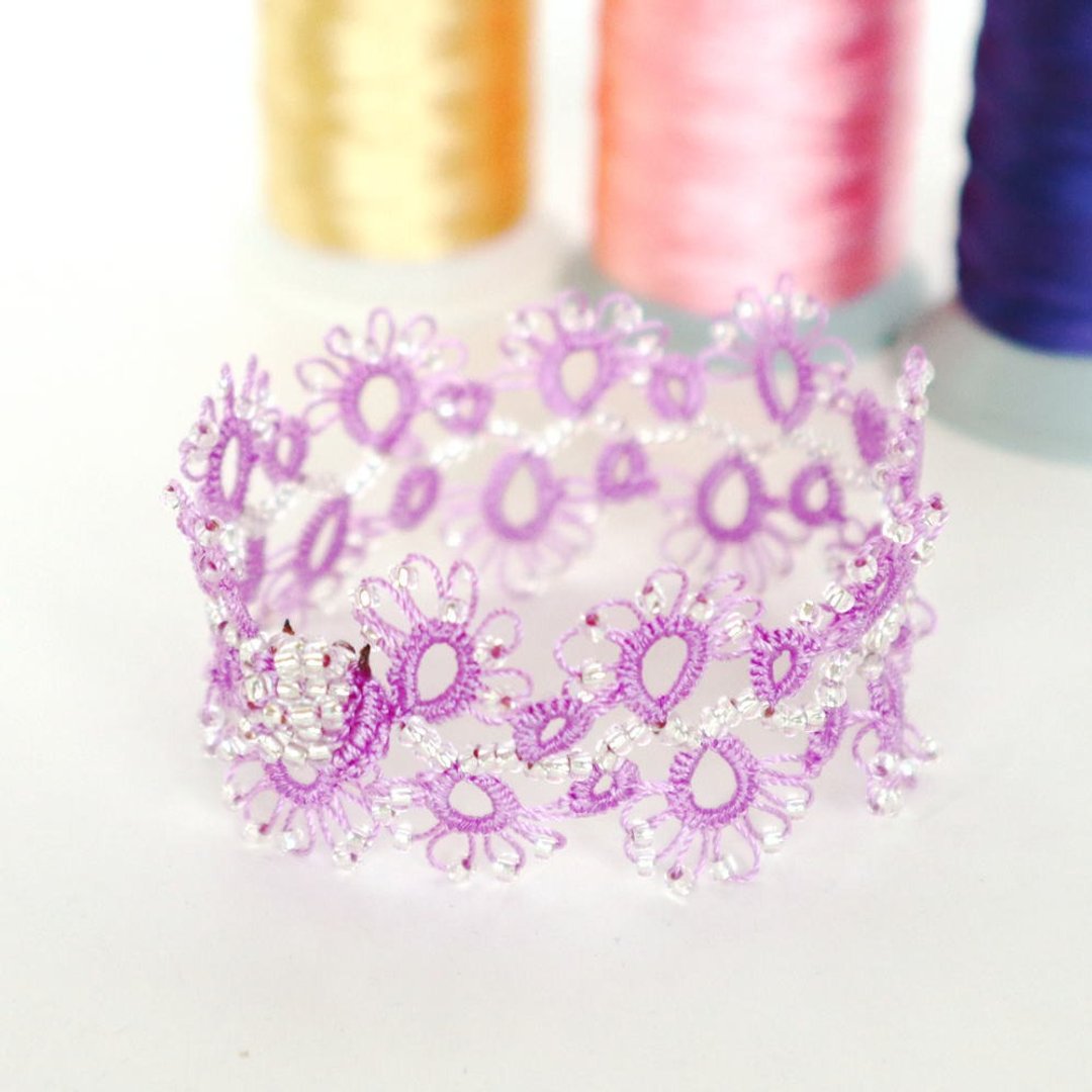 Tatting Lace 手链【Lace】淡紫色 - 手链/手环 - 其他人造纤维 紫色