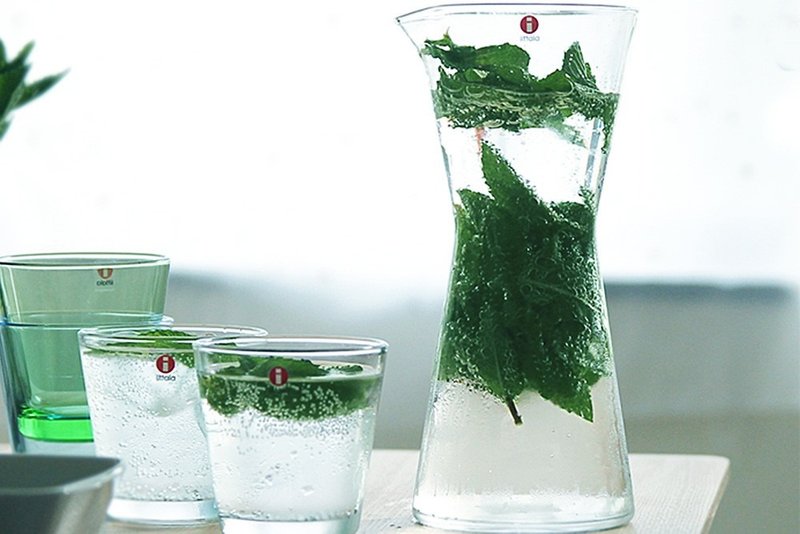 超值组合:芬兰Iittala Kartio透明冷水壶(950)+水晶玻璃水杯一组2枚 210ml - 茶具/茶杯 - 玻璃 白色