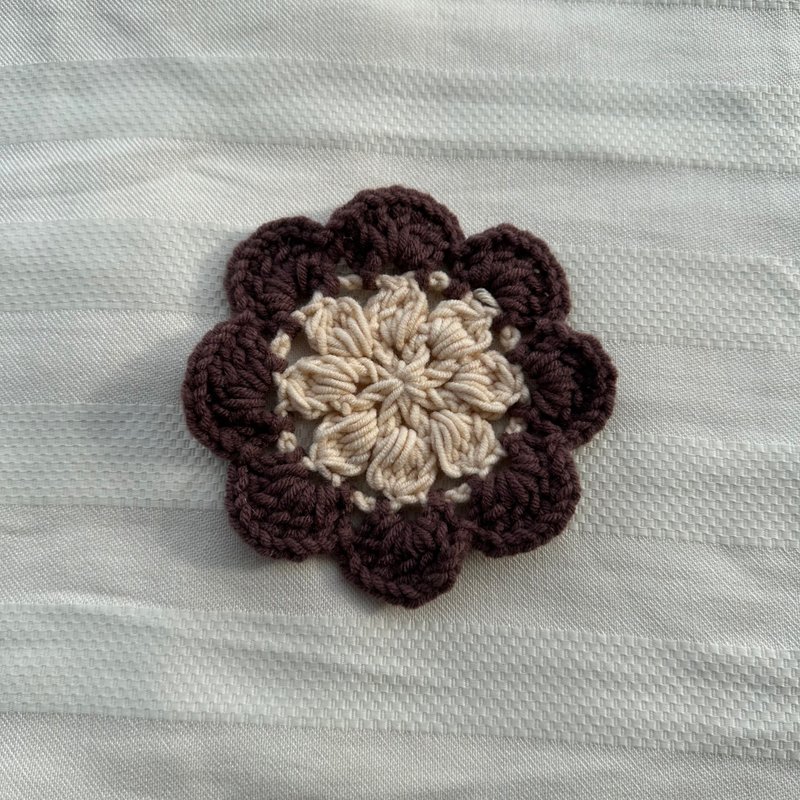 小花编织垫子 - 杯垫 - 其他人造纤维 多色