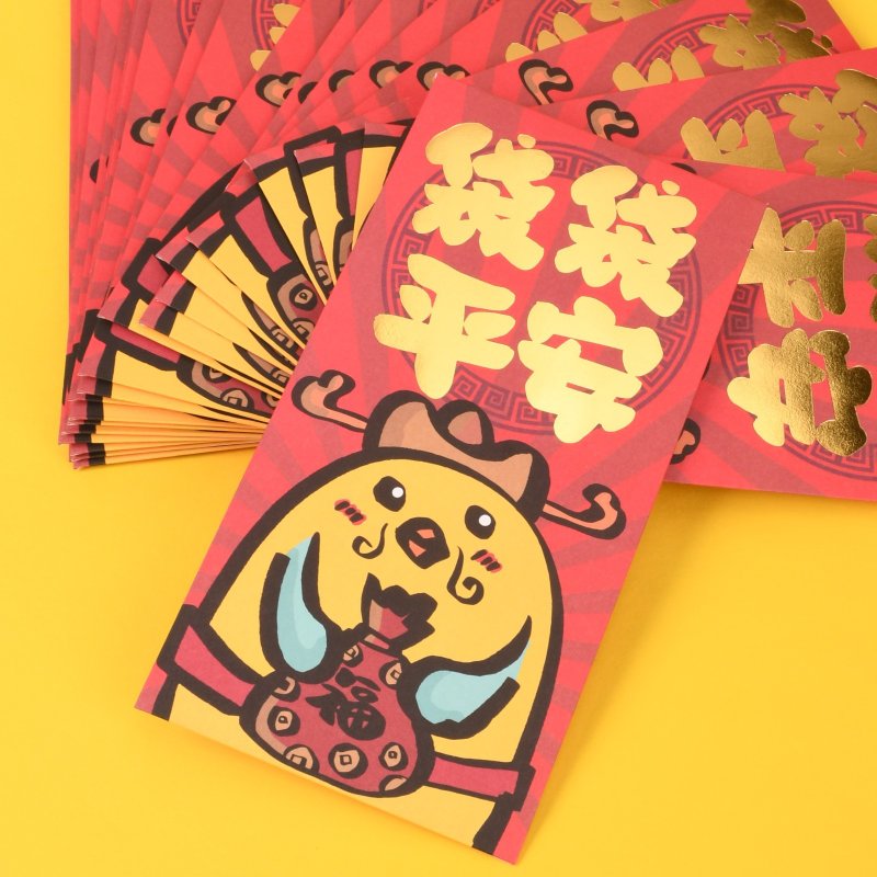 jmkfc 环保烫金利事封两款图案10个套装 - 红包/春联 - 环保材料 多色