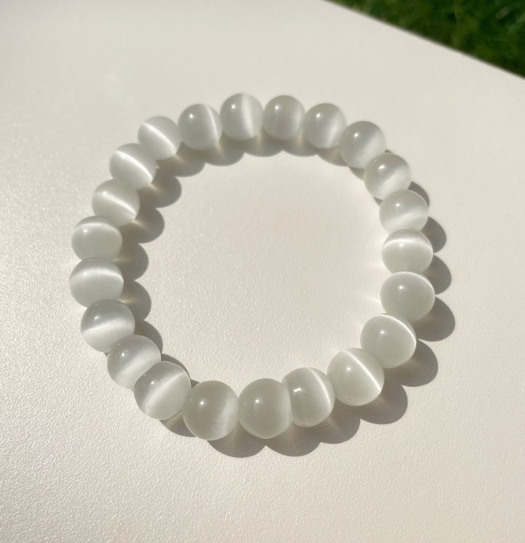 Natural Stones Bracelet - Cats Eye - 手链/手环 - 贵金属 