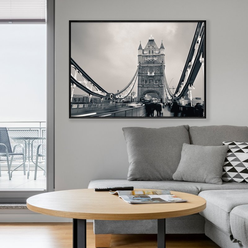 伦敦塔桥 - 风景挂画/英国伦敦/城市景象/边柜摆设/工作室/复古风 - 海报/装饰画/版画 - 棉．麻 多色