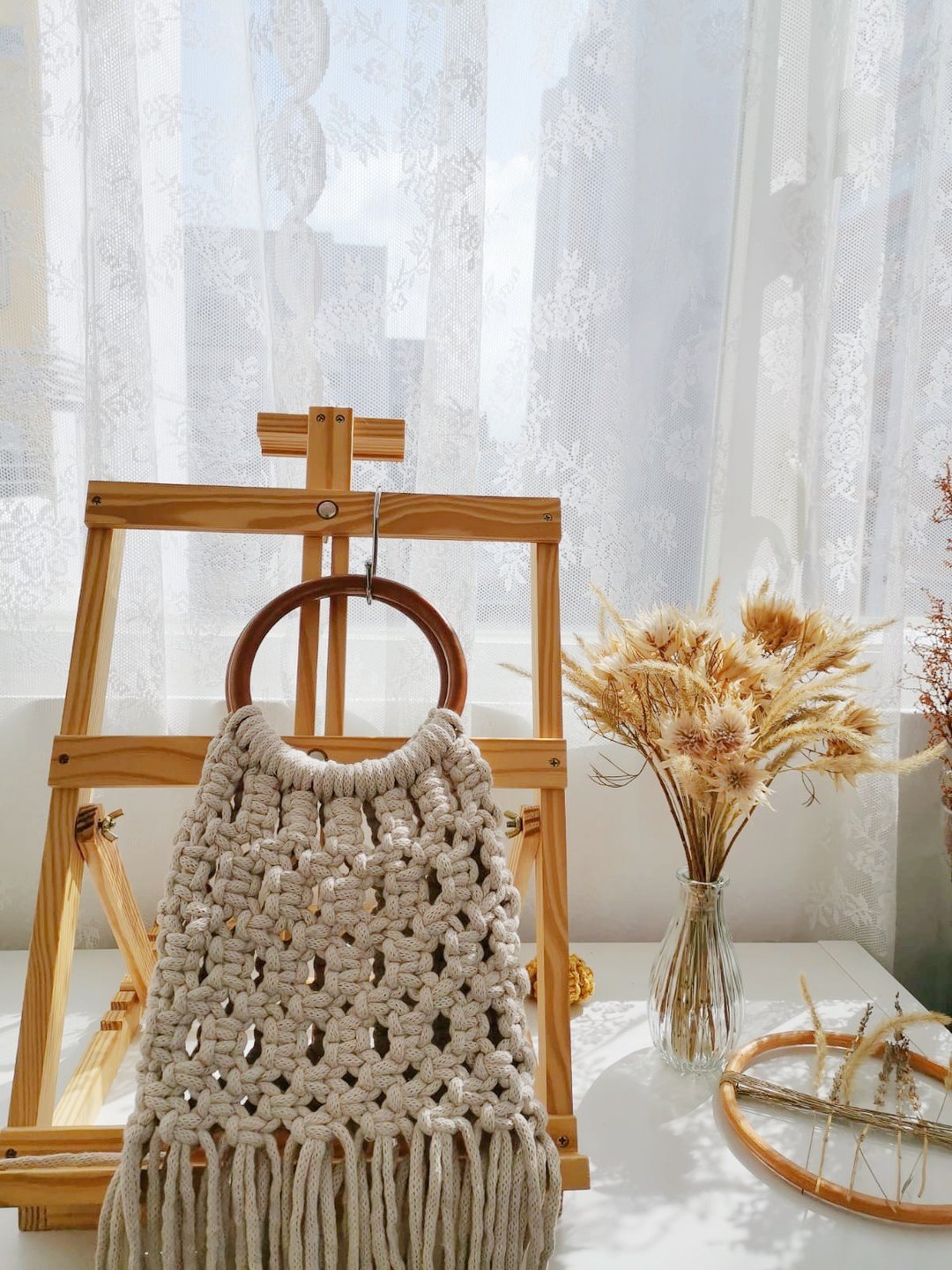手作编织网袋-Macrame Net Bag 。1人成团 - 编织/羊毛毡/布艺 - 棉 