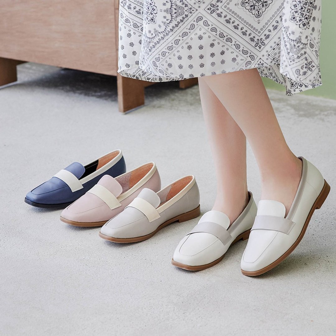 MIT裸感全真皮平底乐福鞋Loafers - 女款牛津鞋/乐福鞋 - 真皮 多色